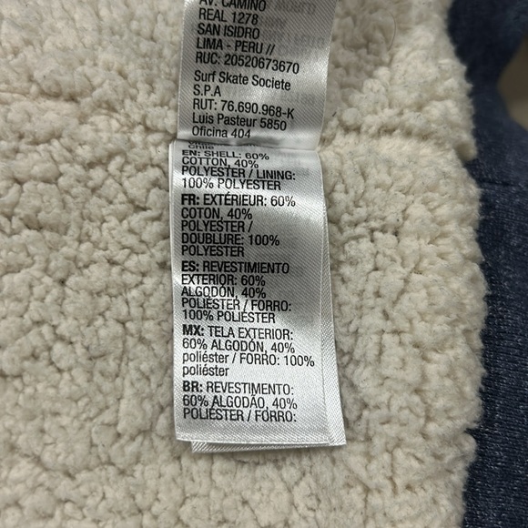 Roxy Women’s‎ Blue Trippin Sherpa Zip Up Hoodie Size XL - Picture 8 of 8